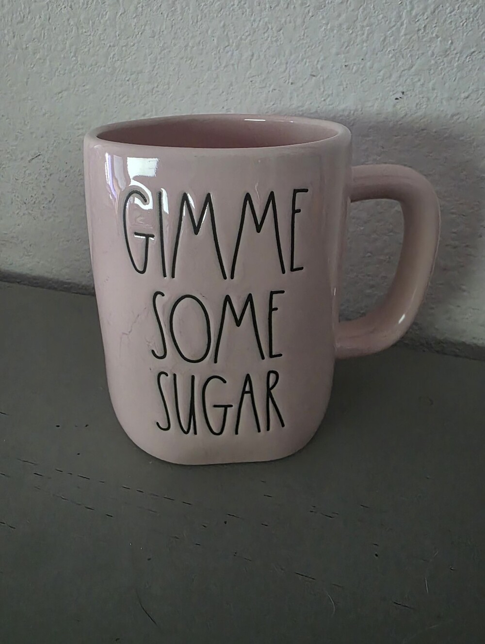 Rae Dunn "GIMME SOME SUGAR" Pink Coffee Mug | Blush Pink | Farmhouse Mug